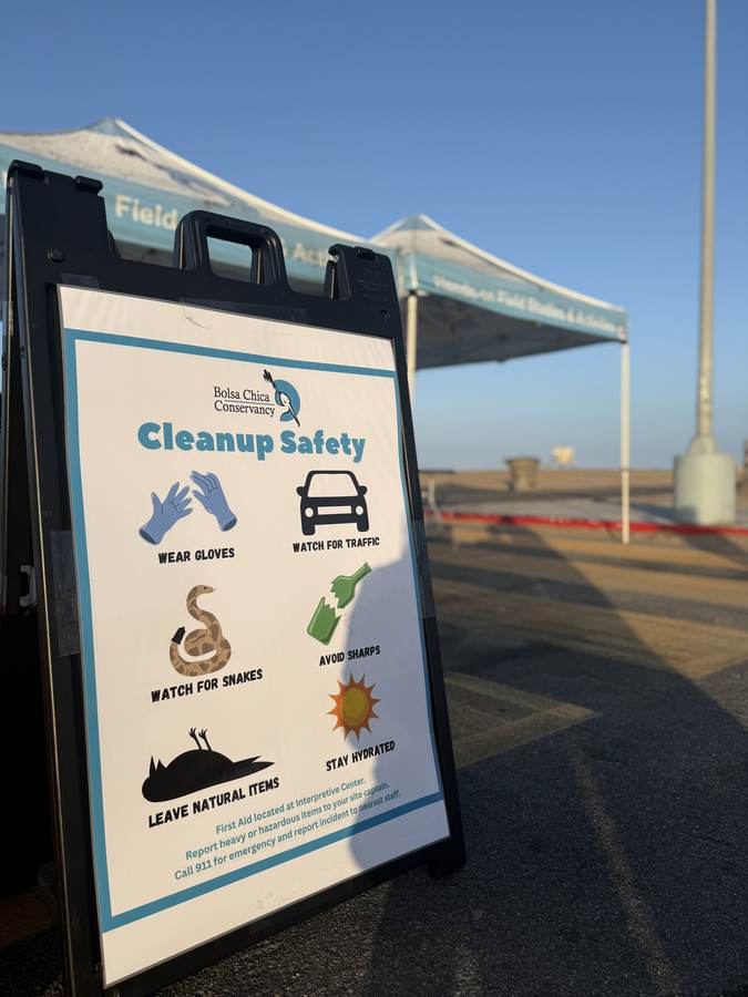 Cleanup safety signage deployed