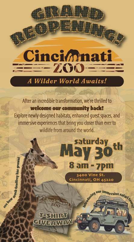 Zoo grand reopening invitation