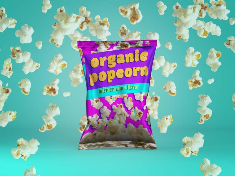 Organic popcorn packaging